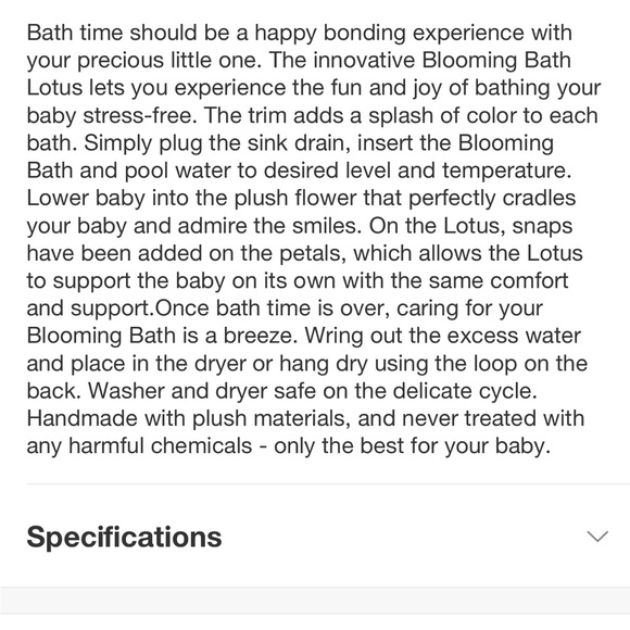 Blooming Bath Lotus Baby Bath Cushion for Sink - Picture 2 of 2